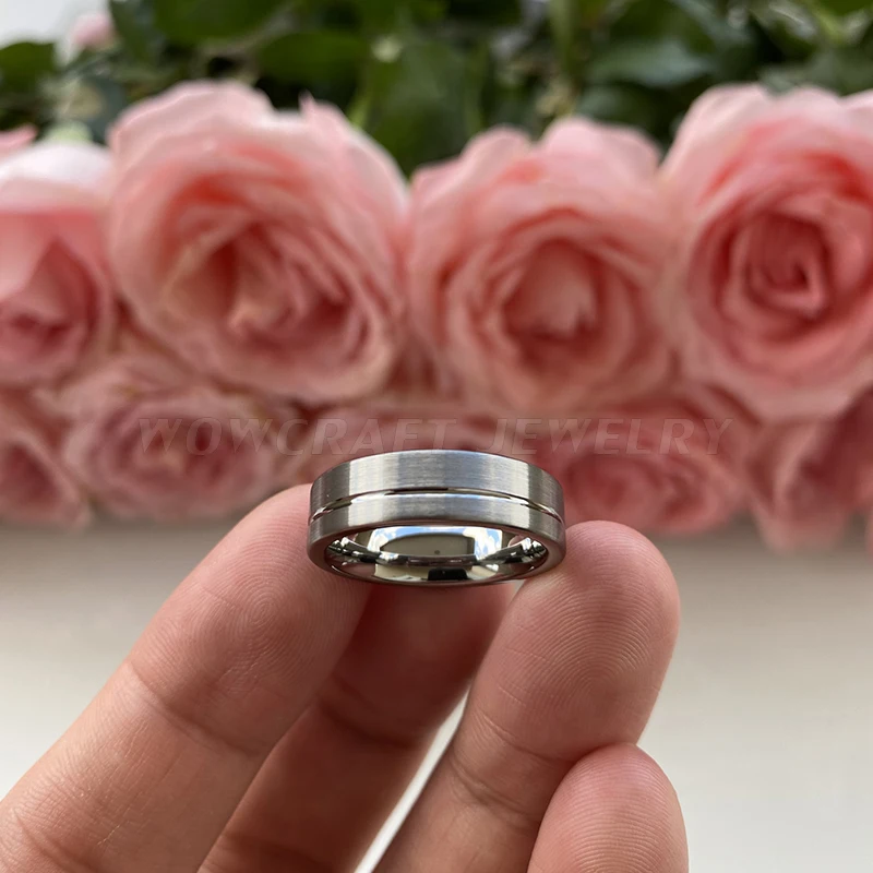 6 мм Мужские и женские обручальные кольца из карбида вольфрама классические