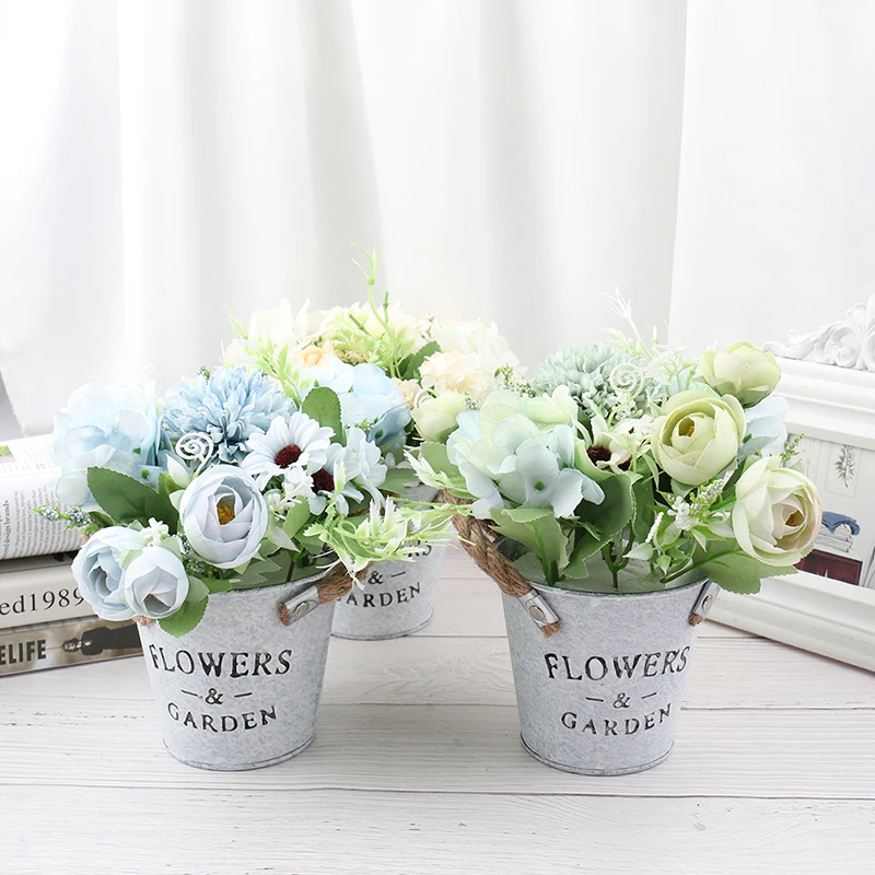 Artificial Flower Set(Flower+Vase) Plants Potted Wedding Home Party Decoration | Дом и сад