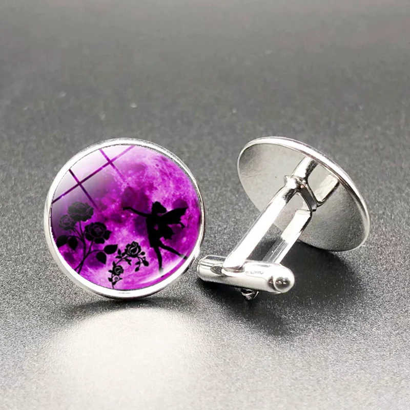 

New Rose Moon Fairy Cufflinks Creative Fashion Personality Jewelry Cufflinks