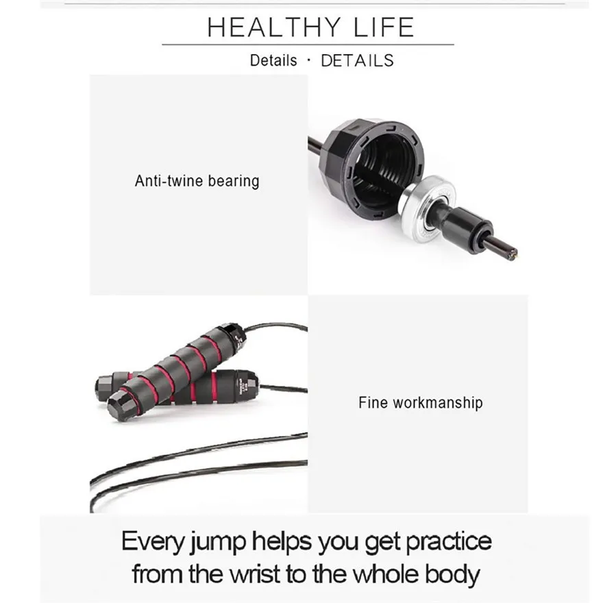 

Weight-bearing skipping rope, fitness weight-loss equipment, ball bearing without winding, skipping rope + tension device