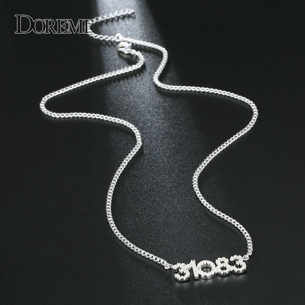 DOREMI 9 мм хрустальное ожерелье с буквами для женщин ювелирные изделия на заказ - Фото №1