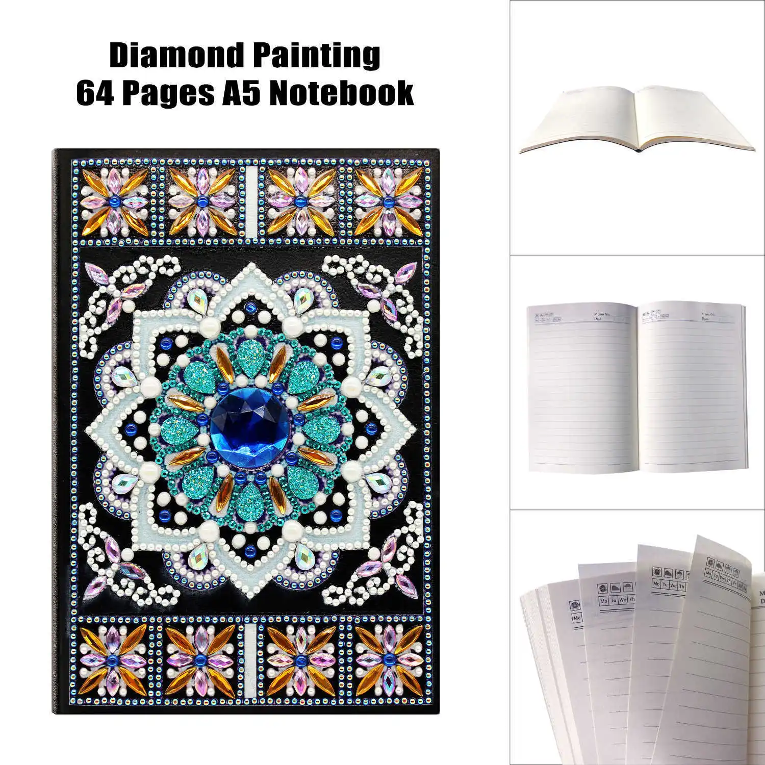 EverShine Diamond Painting Notebook Special Shaped Mandala 60 Pages A5 Pictures Rhinestones Art Handmade Gift | Дом и сад