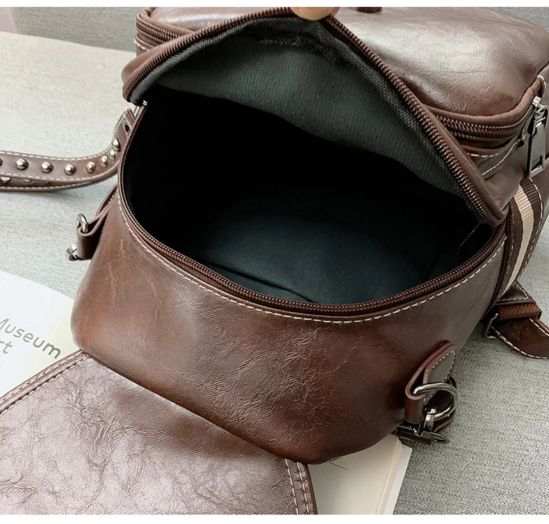 Популярный женский кожаный рюкзак, модные женские рюкзаки Mochila, женские повседневные винтажные сумки на плечо с большой вместительностью XA219H