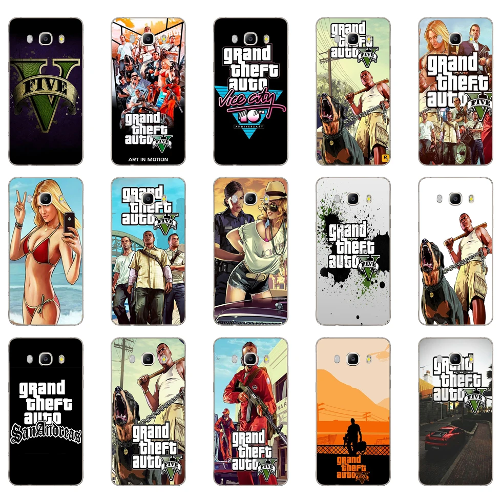 33DD Grand Theft Auto GTA V Мягкий силиконовый чехол для Samsung Galaxy a3 a5 2017 A6 A8 2018 j3 j5 j7 2016