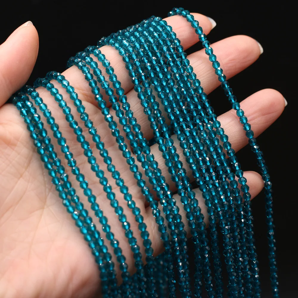 

Small Beads Natural Stone Gem Beads Round Faceted Section Beads for Jewelry Making Necklace DIY Bracelet Size 3 mm