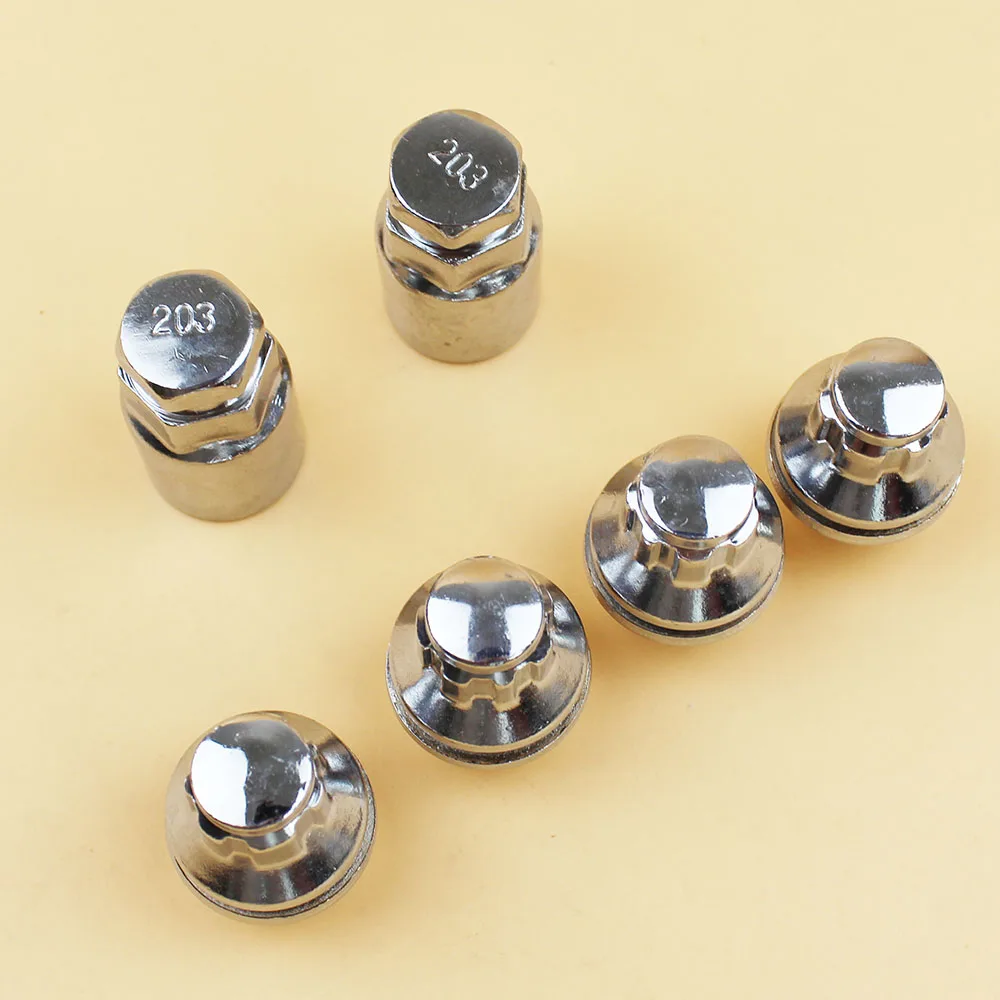 Автомобильный хромированный шуруповерт LARBLL с защитой от кражи гайка замком