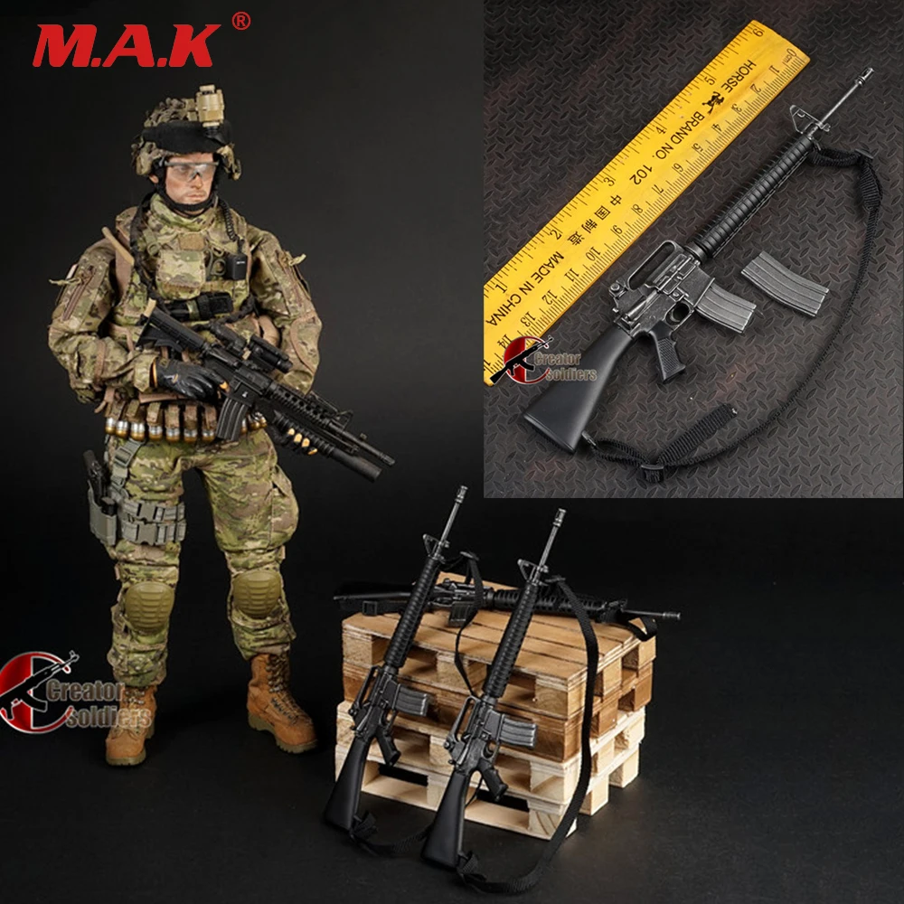 

NEW 1/6 scale weapon model black US army M16 rifle model gun for 12" soldier action figure dolls toys accessories collections
