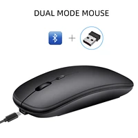 new rechargeable wireless mouse silent 2 4g office mouse 500 mah built in battery rgb backlit mouse for pc laptop gaming office