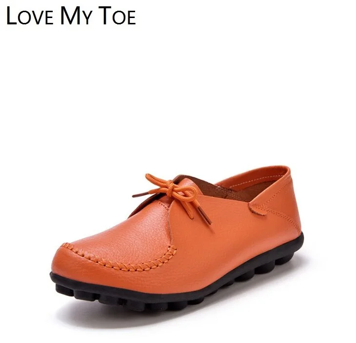 Туфли женские из натуральной кожи повседневная обувь на плоской подошве лоферы