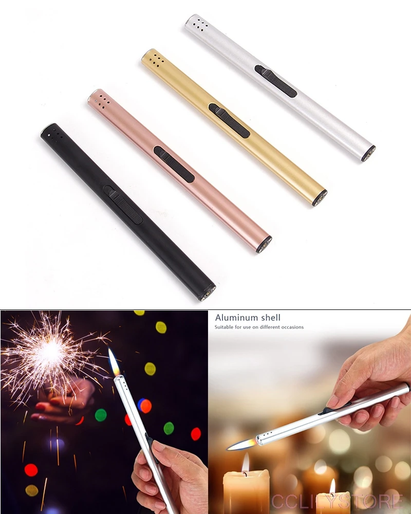 

1Pcs Portable Gas Lighters Kitchen Stove Ignition Outdoor Windproof Candle Lighter BBQ