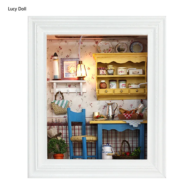 

Миниатюрный миниатюрный кукольный домик «сделай сам», мебель, кукольный домик ручной работы, модель-головоломка, наборы игрушек, подарок дл...