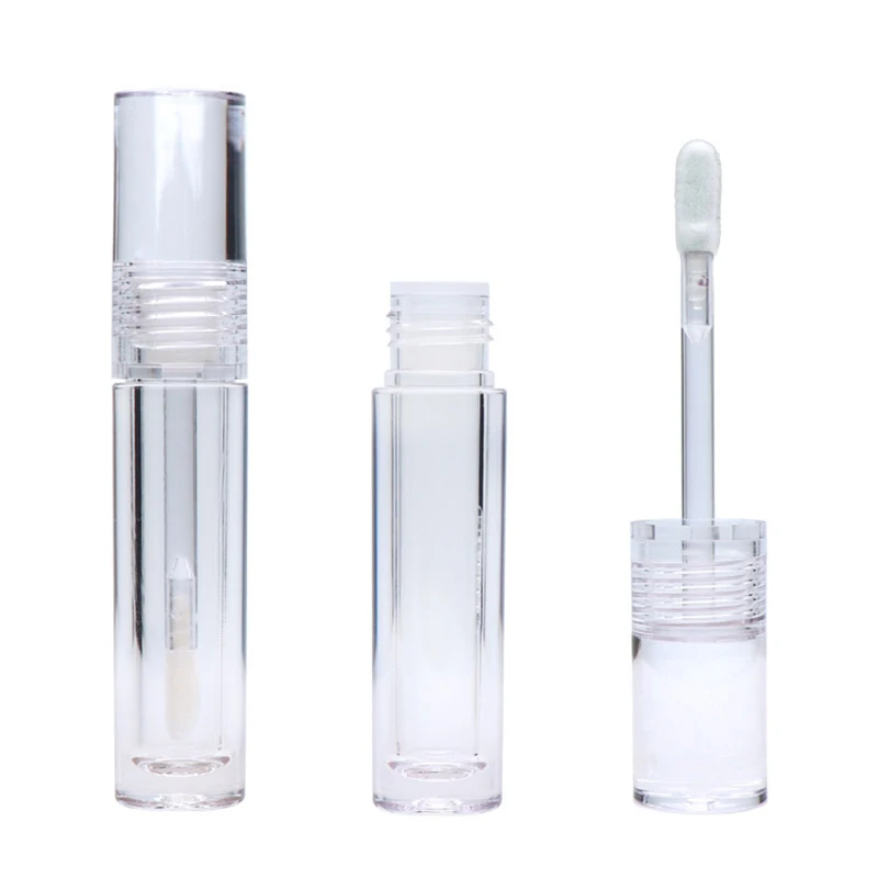 

10/20/30/50pcs 4ml Completely Transparent Empty Lip Gloss Tubes Round Lipgloss Bottle Liquid Lipbalm Container with Wand