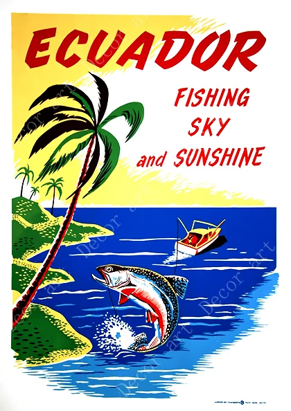 Южная Америка Эквадор винтажные Ретро путешествия классические холст картины