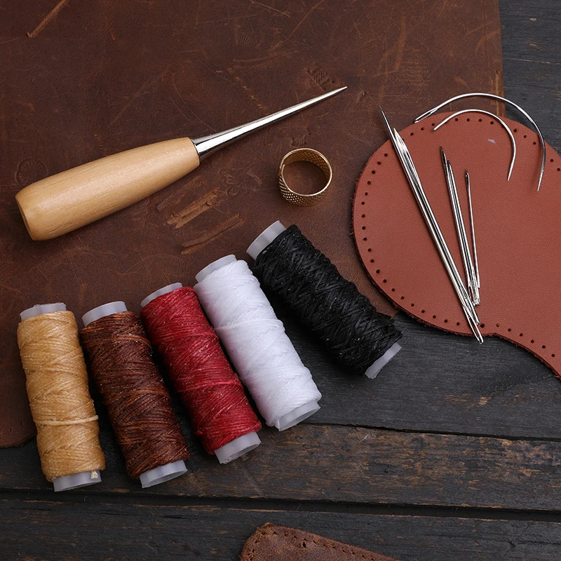 Набор швейных игл IMZAY для кожи набор из 5 вощеных ниток нержавеющей стали шитья
