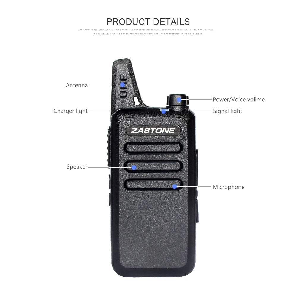 Zastone X6 мини Портативная рация пара гарнитура UHF 400-470 МГц частота портативный Радиоприемник