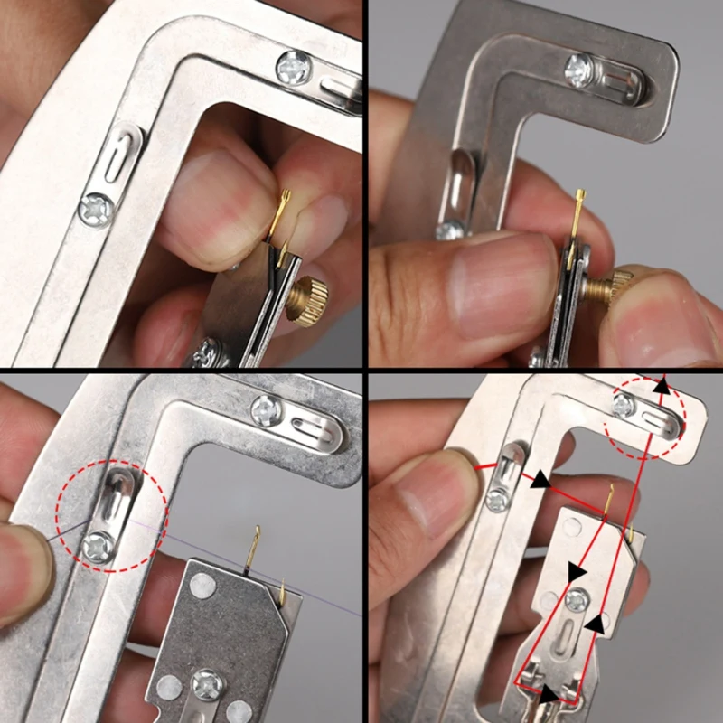 

Automatic Fishing Hooks Line Tier + Hook Trigger Spring Machine Stainless Steel Fish Hook Line Knotter Tying Fish Catch Set