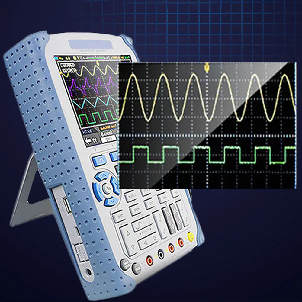 Портативный портативный осциллограф цифровой мультиметр 2 канала 60 МГц 5 в 1