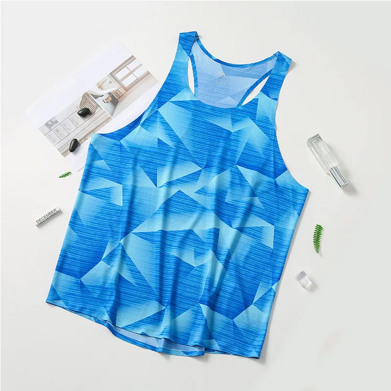 

2021 Mens fitness gyms Tank top men Fitness sleeveless Sports Vest breathable Sports vest Undershirt Gyms Running vest men