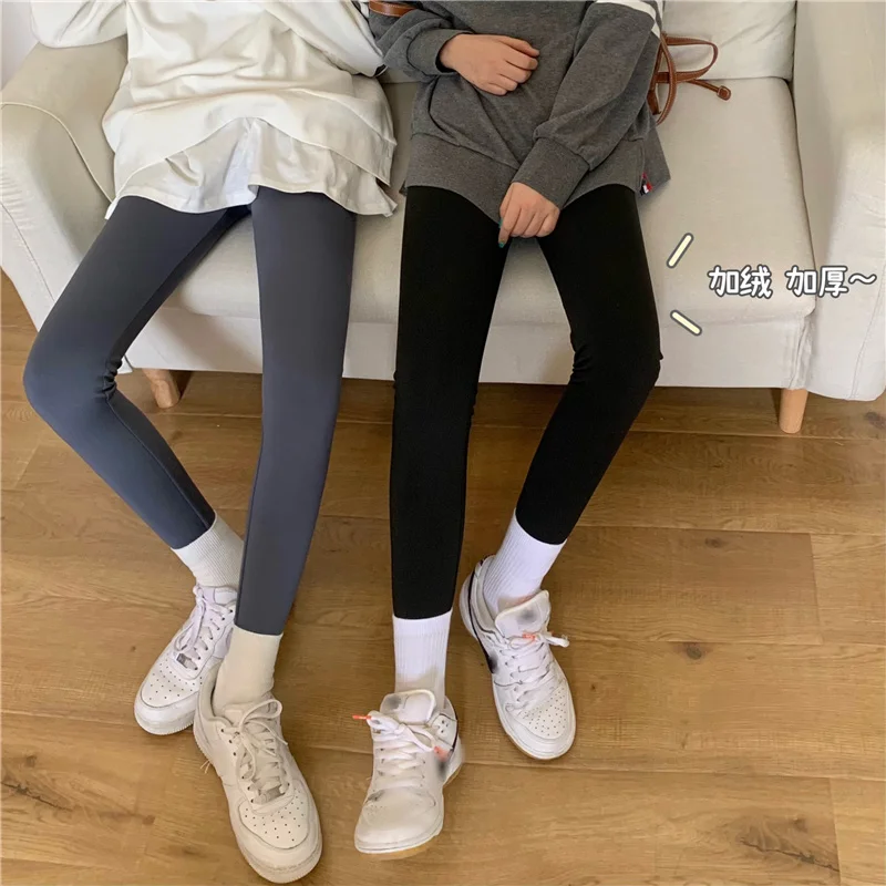 

Winter Women Leggings Hight Waist Leggings Velvet Warm Pants Women Solid Color Legging Comfortable Keep Warm Stretchy Legging