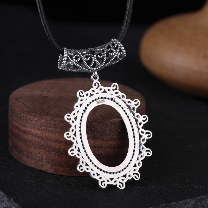 Тайская серебряная подвеска в стиле арт-деко из стерлингового серебра 925 пробы