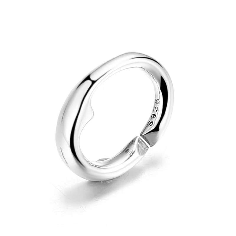 Браслет из стерлингового серебра 925 пробы с круглыми бусинами резиновый браслет