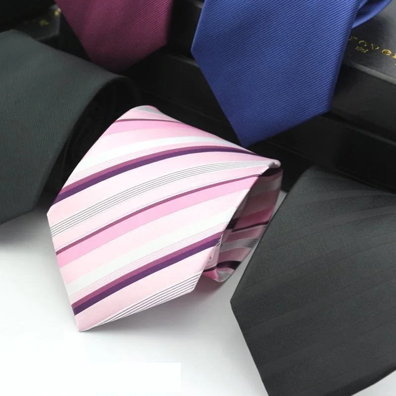 

High Quality 2019 New Designers Brands Fashion Business Casual 9cm Ties for Men Necktie Solid Color Formal Wedding with Gift Box