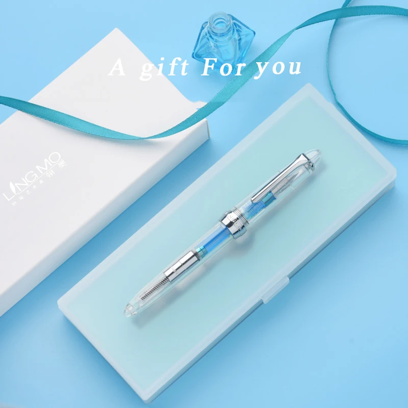 Демонстрационная перьевая ручка EF F изогнутое перо с коробкой прозрачная для