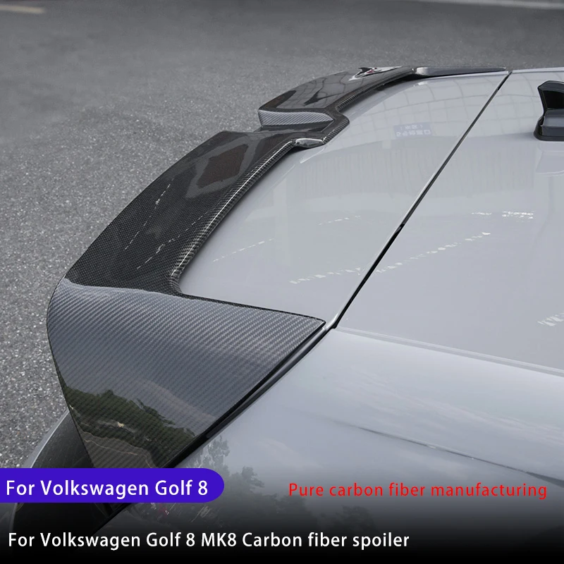 Alerón trasero de fibra de carbono para coche, pieza de modificación para Volkswagen Golf 8, Golf 8, GTI, Rline 2020, 2021, 2022, MK8