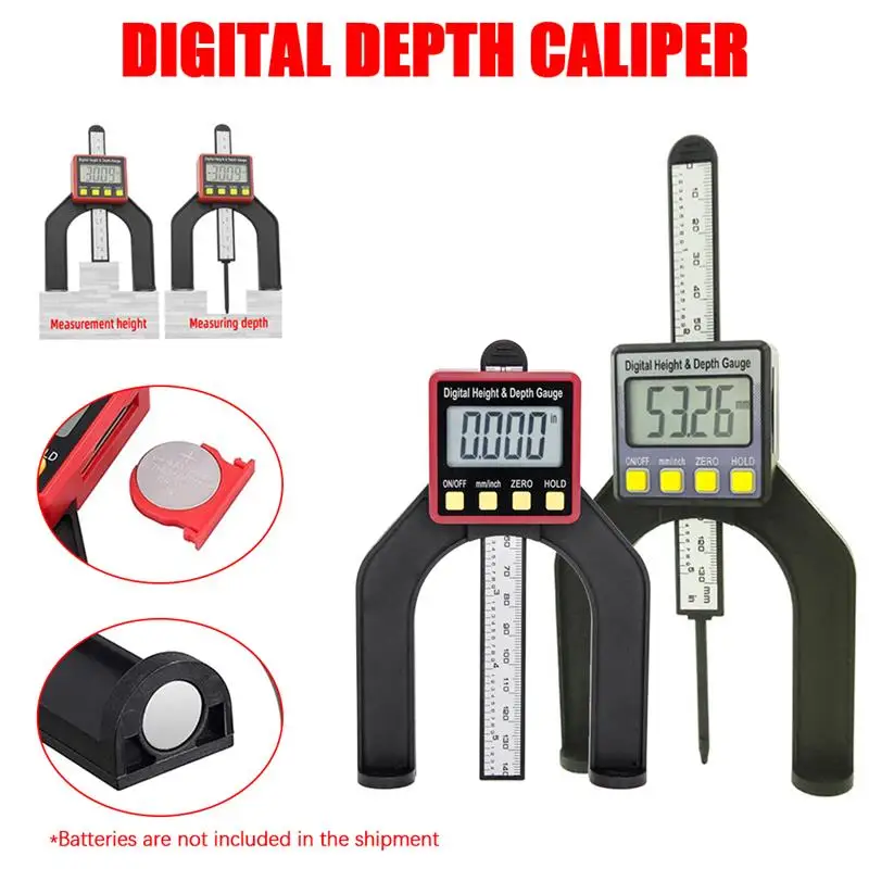 

3D Angle Calipers with Gauge Measuring Square Woodworking Scribe Measuring Ruler for Carpentry DIY Projects