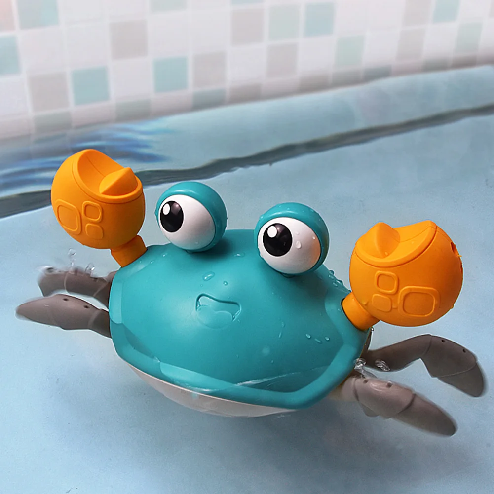 

Baby Bath Toy Fun Safety Floating Bathtub Cute Crab Rotary Clockwork Toys for Kids Shower Gift Kids Parent-child Interaction Toy