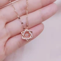 vintage crystal necklace for women star pendant geometry trendy gothic accessories light luxury jewelry kpop cute choker