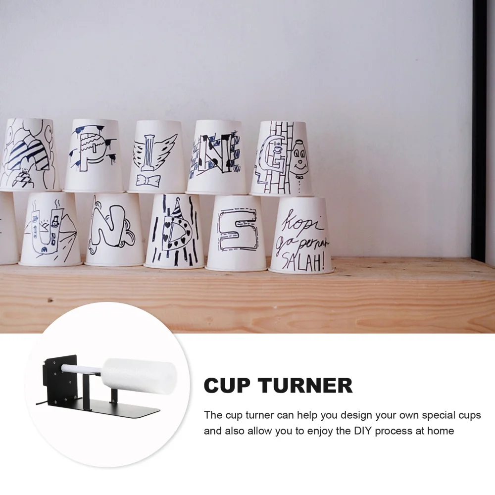 

1 Set Cup Turner Electric DIY Cup Rotator Tools for Crafts Tumbler Mug Tintage - US Plug