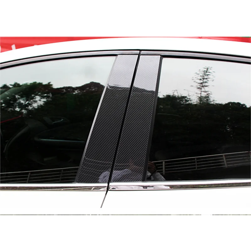 Столбы столбов из углеродного волокна 6 шт. накладки на дверь подходят для Honda Civic