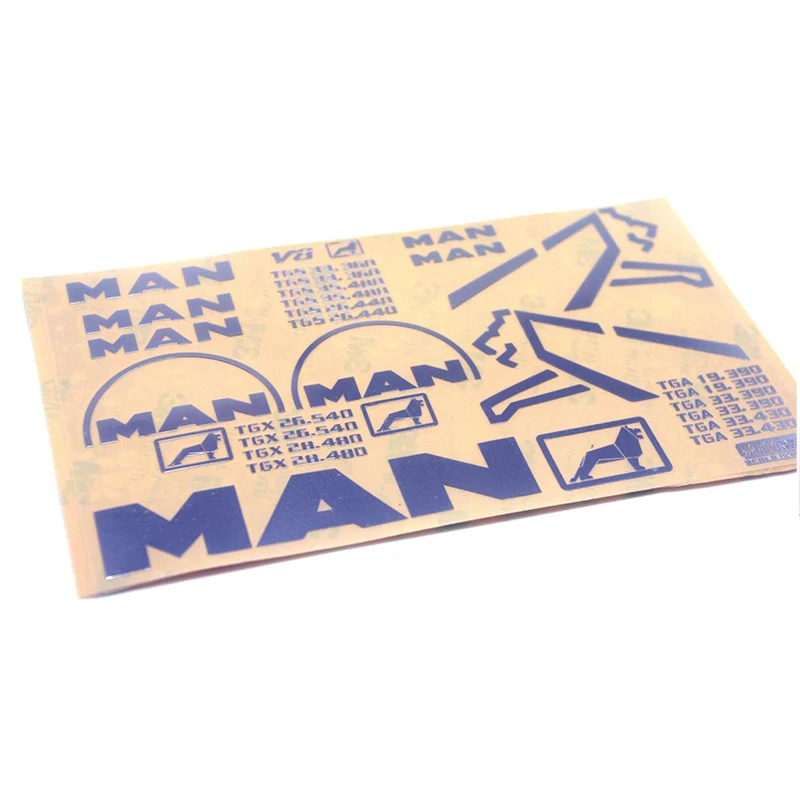 

Original Design Metal Sticker Big Set for 1/14 Tamiya RC Truck Trailer Tipper MAN TGX Car DIY Parts
