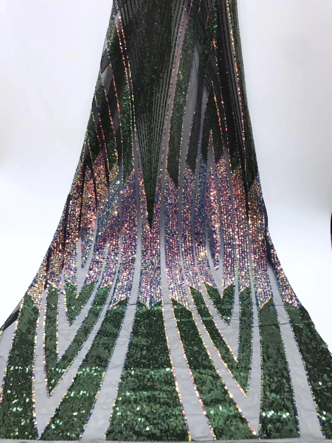 Африканский материал бисерная кружевная ткань для свадьбы фиолетовые