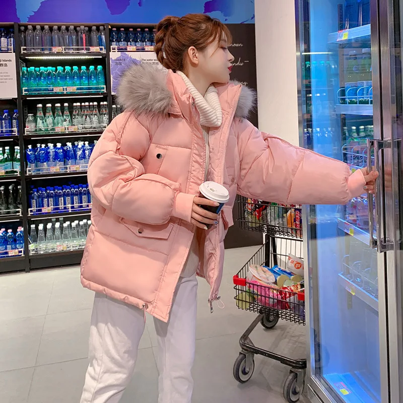 Новое поступление свободная теплая зимняя куртка Lusumily женское супер теплое