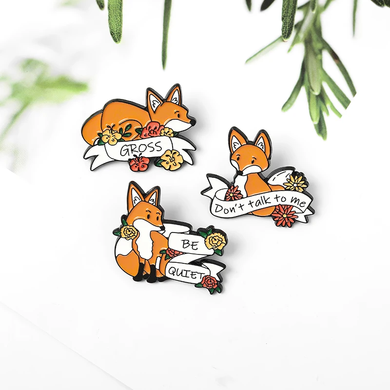 Мультфильм значки с животными кошки панды кролика мышки Ильной рыбы эмали штырь