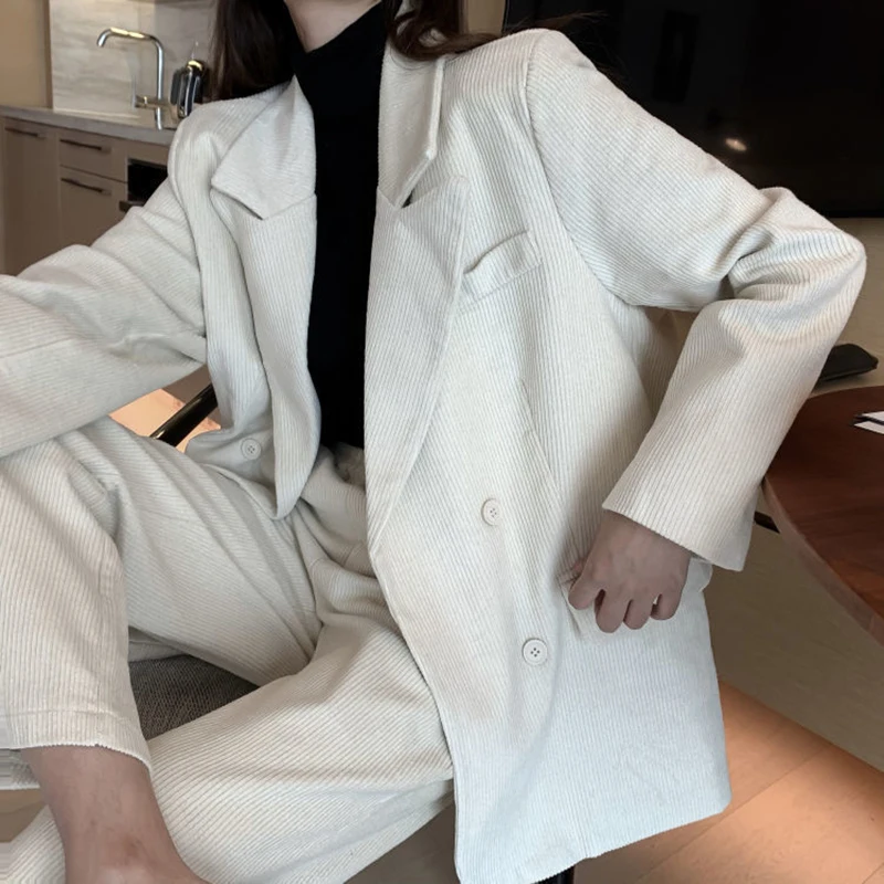 Женский вельветовый пиджак Sungtin костюм из двух предметов с короткой юбкой и