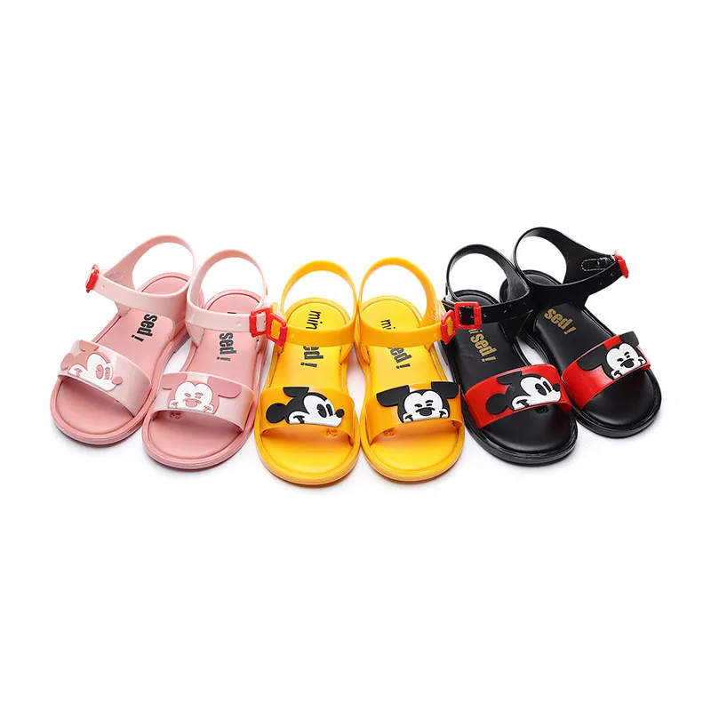 

2021 Disney Mickey Mouse Girls Sandals Mini Melissa Style Jelly Shoes Baby Girl Sandals Toddler Snow White Sandalias Princess