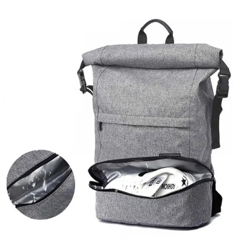 

Men Anti-theft Travel Backpack Sports Gym Bag Independent Shoes Storage Dry Wet Waterproof Fitness Bag Laptop Rucksack