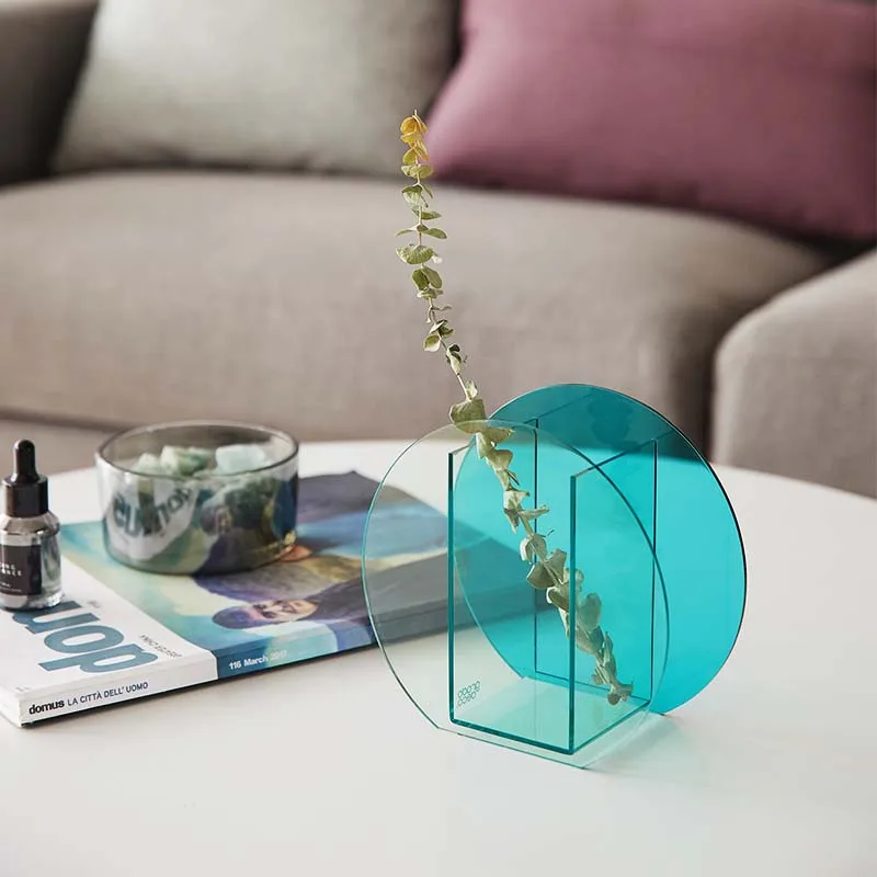 

New Vase Cover Flower Holder Acrylic Flower Shape Placemat Home Decor Vase Kitchen Accessories DIY Crafts Supplies Vase Cover