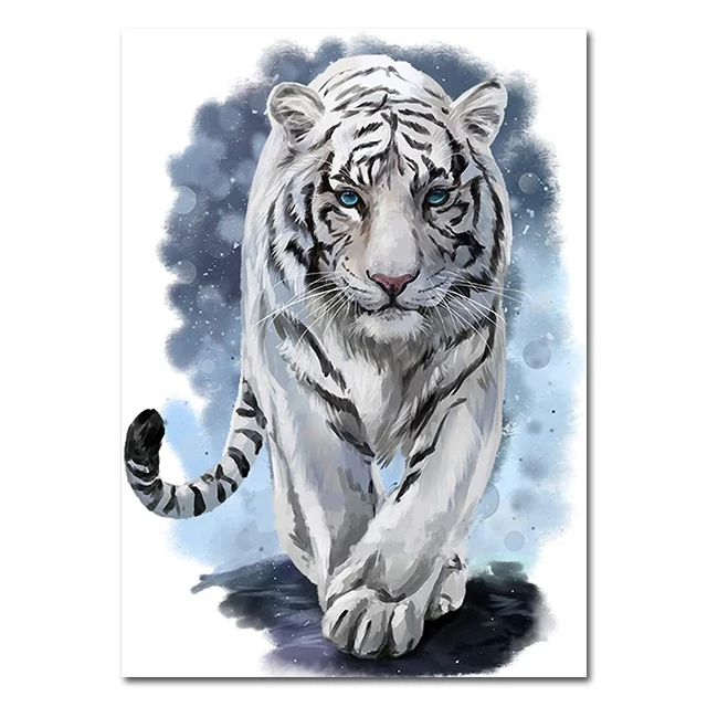 арт белого тигра