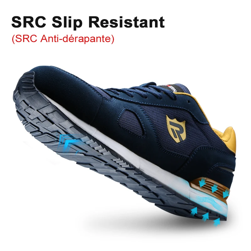 DYKHMILY/защитная обувь со стальным носком мужские Нескользящие кроссовки SRC легкие