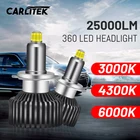 Светодиодная лампа H7 25000LM 360 градусов CSP чип D2S D2R D4S D4R H1 9012 HIR2 H11 H8 H9 9005 9006 HB3 HB4 3000K 4300K 6000K противотуманная фара для автомобиля
