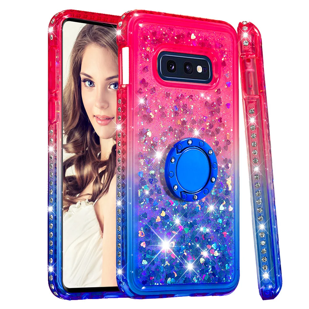 Роскошный блестящий чехол с градиентом для девочек Samsung Galaxy S10 E Lite S8 S9 S10Plus Note 9
