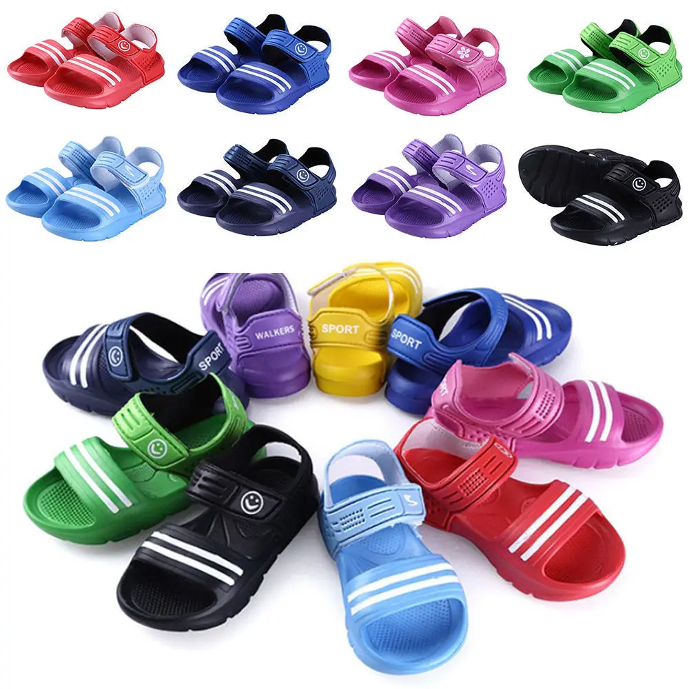 Baby Kids Sandals Slipper Beach Shoes Toddler Sandal Kid Boys Girls Casual Closed Toe Pool Flat PVC | Мать и ребенок