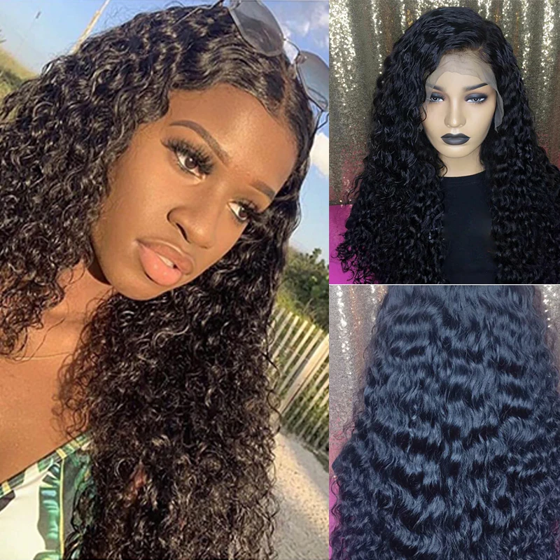New 13x4/13x6 Curly Lace Front Human Hair Wigs For Black Women Brazilian Remy Hair Pre Plucked Lace Wig