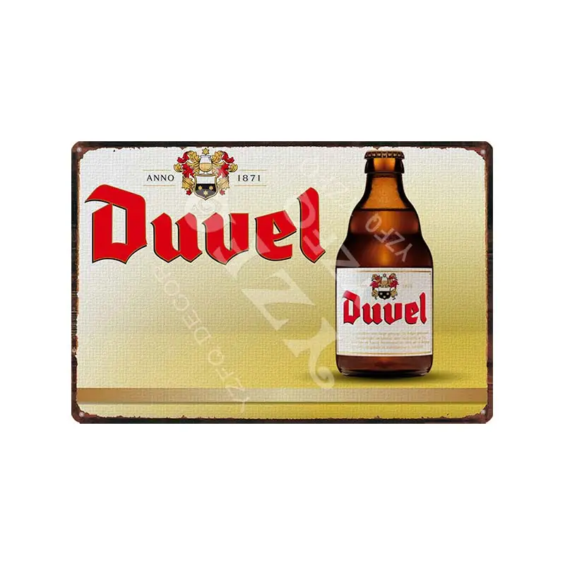 

Belgium Beer Vintage Metal Metal Plates For Wall Bar Home Pub Art kitchen Coffee Decor 30X20CM DU-9287B