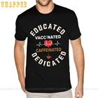 Мужская футболка с коротким рукавом, с принтом в виде кофеина