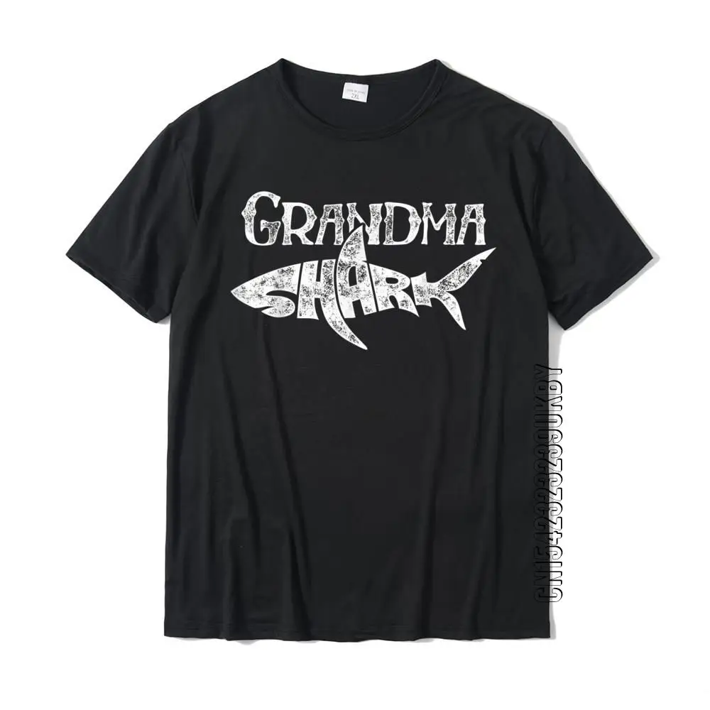 

Футболка с бабушкой, акулой, для всей семьи, для женщин, для подарка, топы, футболка, распространенные комиксы, Хлопковая мужская футболка дл...